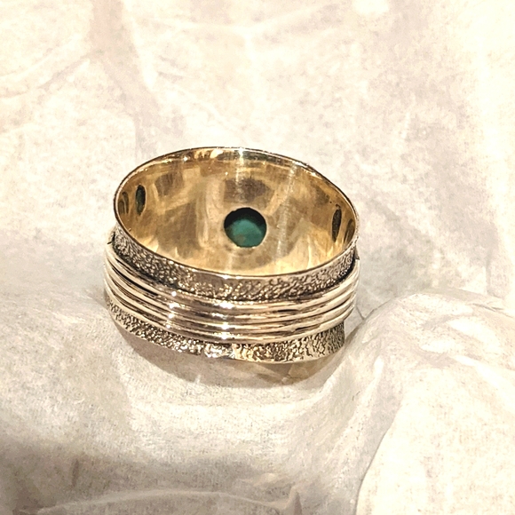 AZ Mohave Turquoise .925 silver ring, size 9.5 - Picture 6 of 8